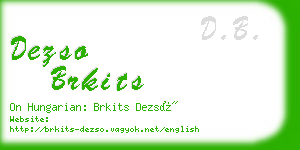 dezso brkits business card